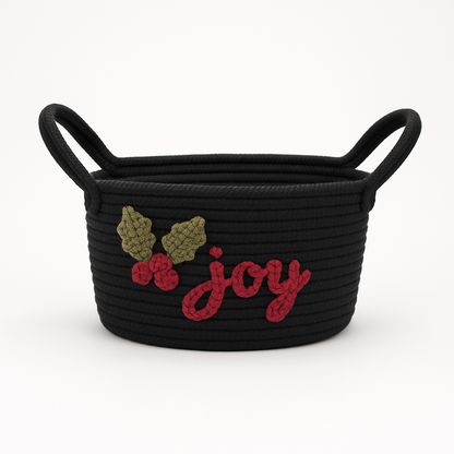 Christmas Woven Basket Custom