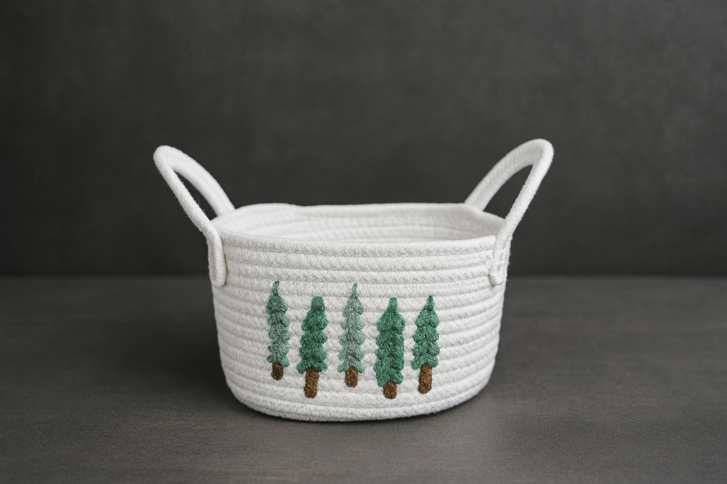 Christmas Woven Basket Custom