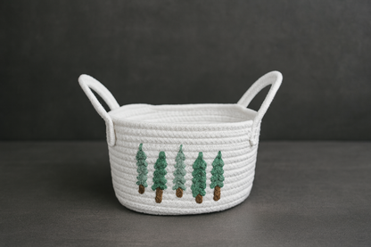 Christmas Woven Basket Custom