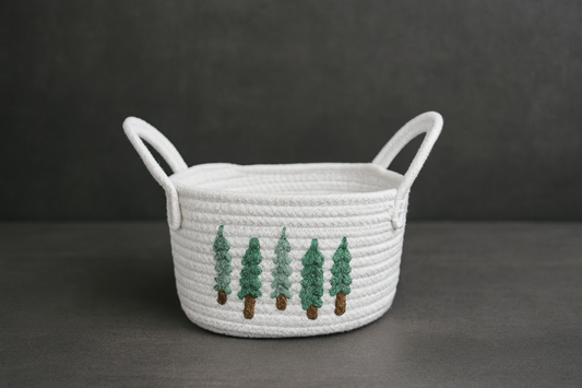 Christmas Woven Basket Custom